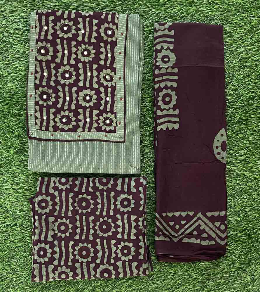 Kantha Stitch Cotton Churidar Materials Set DC679-08
