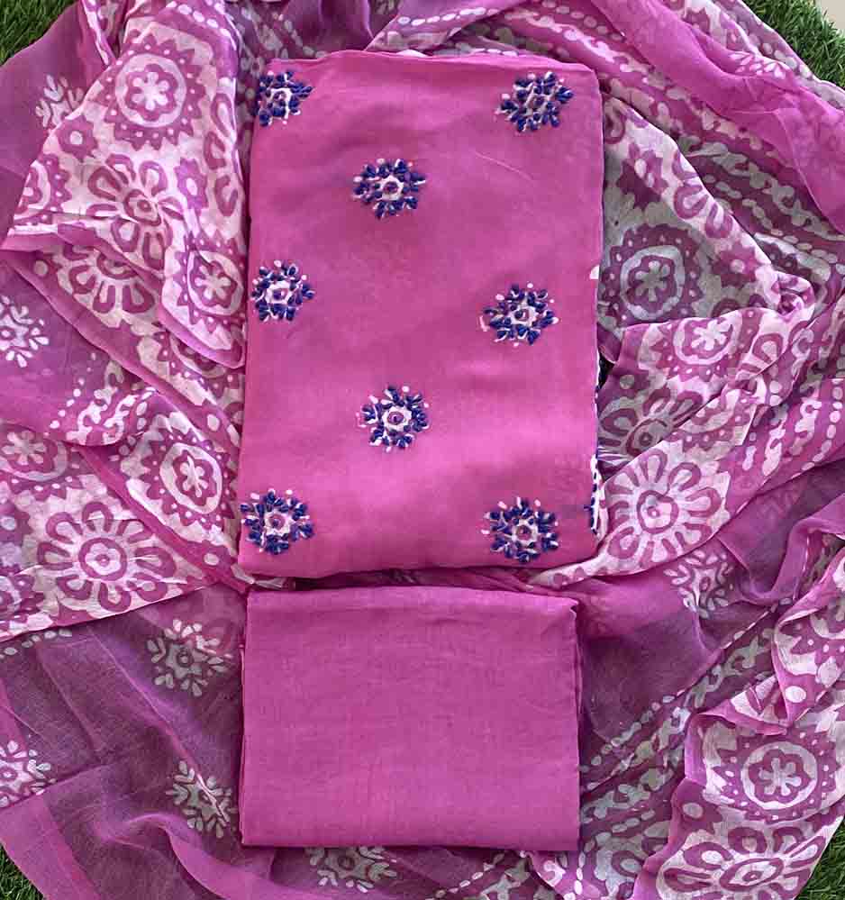 Crepe Georgette Churidar Materials Set (Unstitched) DC663-06