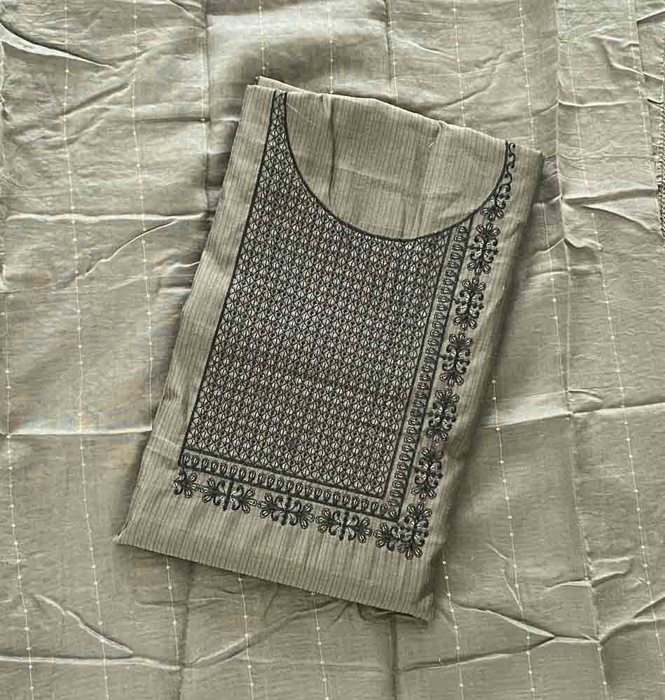 Daily Wear Semi Silk Churidar Materials Set (Unstitched) DC680-12
