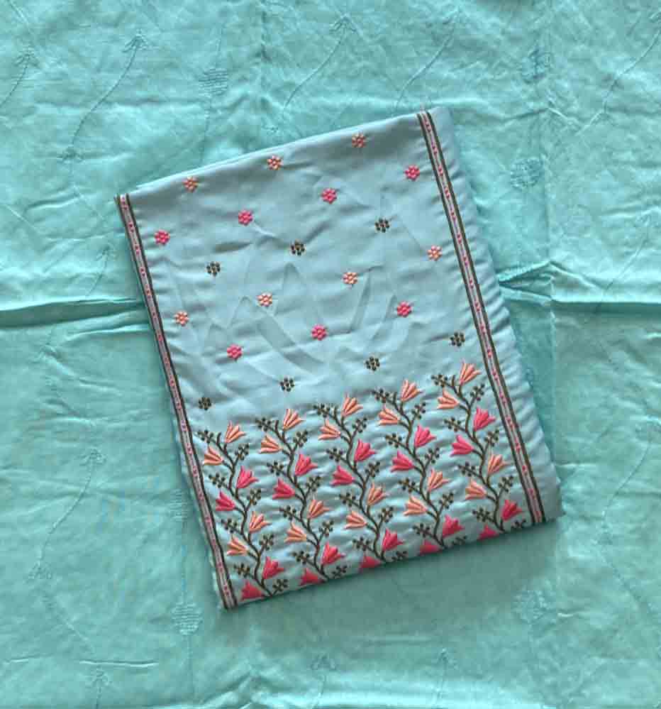 Daily Wear Semi Silk Churidar Materials Set (Unstitched) DC676-07