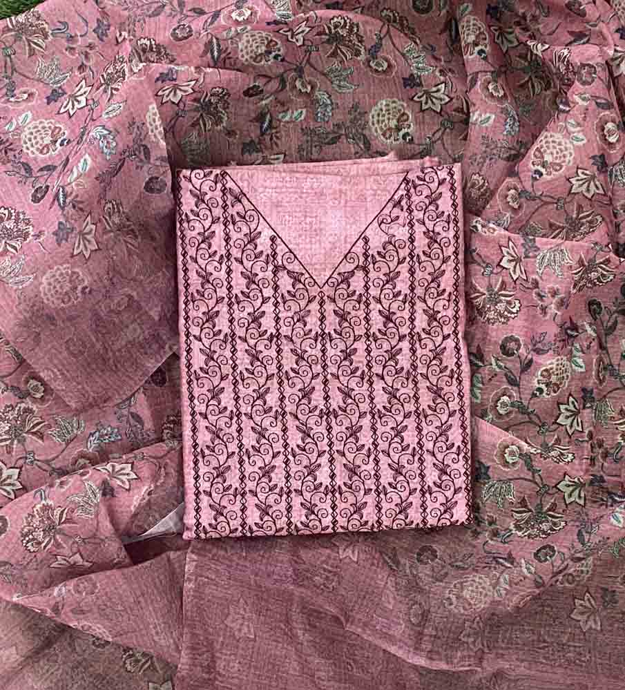 Daily Wear Semi Silk Churidar Materials Set (Unstitched) DC687-05