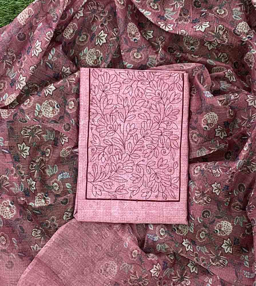 Daily Wear Semi Silk Churidar Materials Set (Unstitched) DC687-09