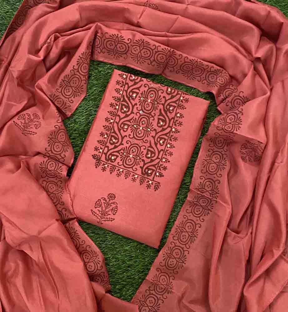 Vichitra Silk Churidar Materials Set (Unstitched) DC672-01