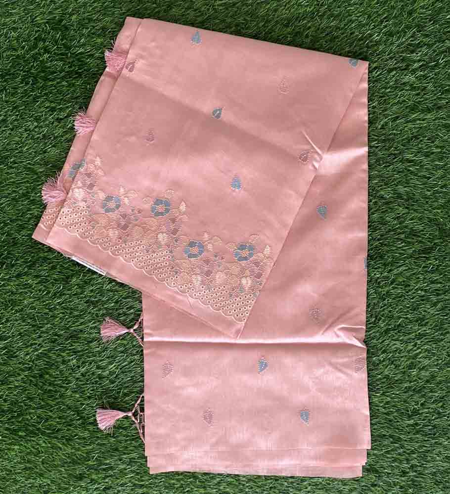 Art Silk Sarees with Cut Work Embroidery DS751-05