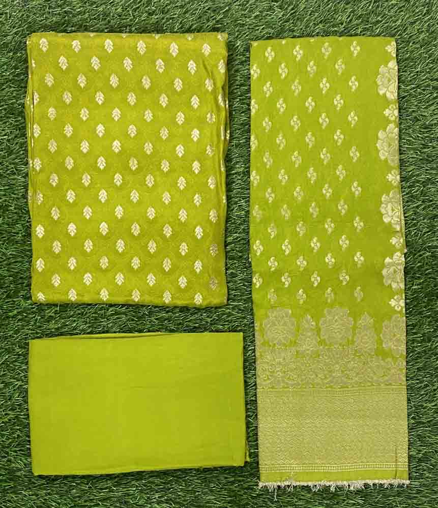 Beautiful Banarasi Silk Churidar Materials Set DC706-02