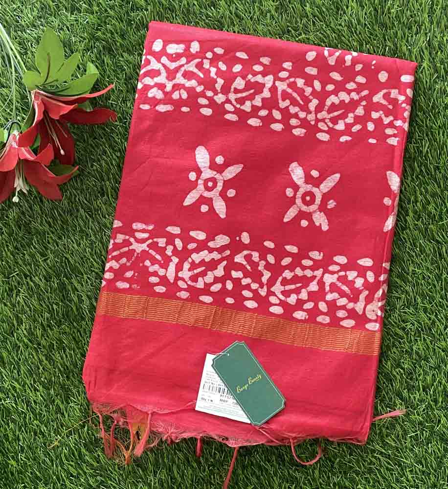 Batik Print Semi Tusser Saree DS756-02