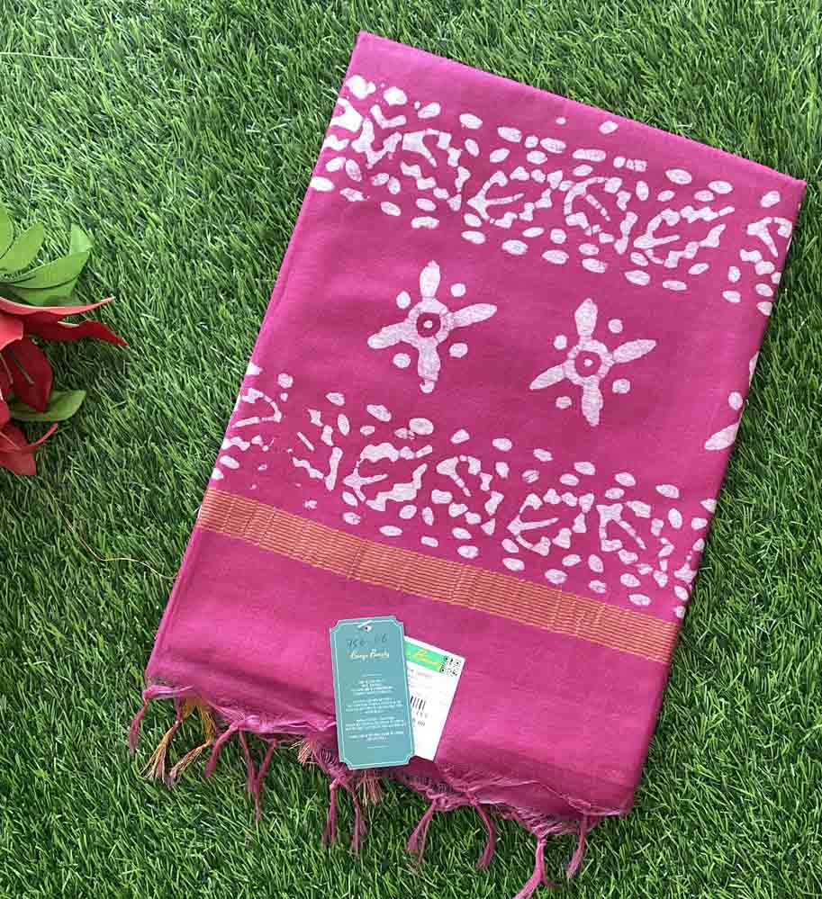 Batik Print Semi Tusser Saree DS756-06