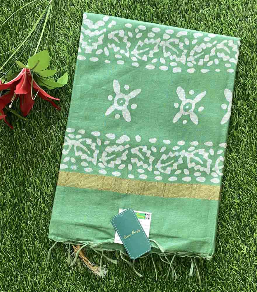 Batik Print Semi Tusser Saree DS756-08