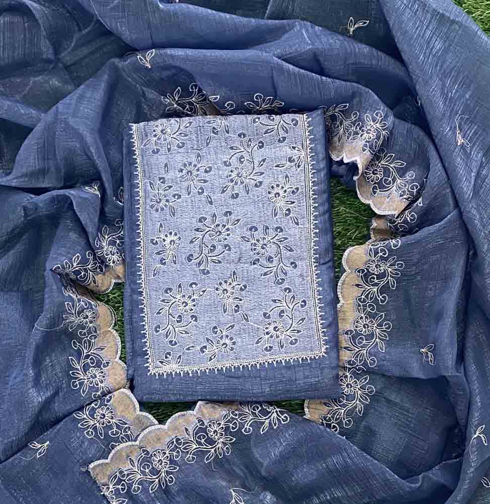 Beautiful Crushed Organza Churidar Materials Set (Unstitched) DC708-08