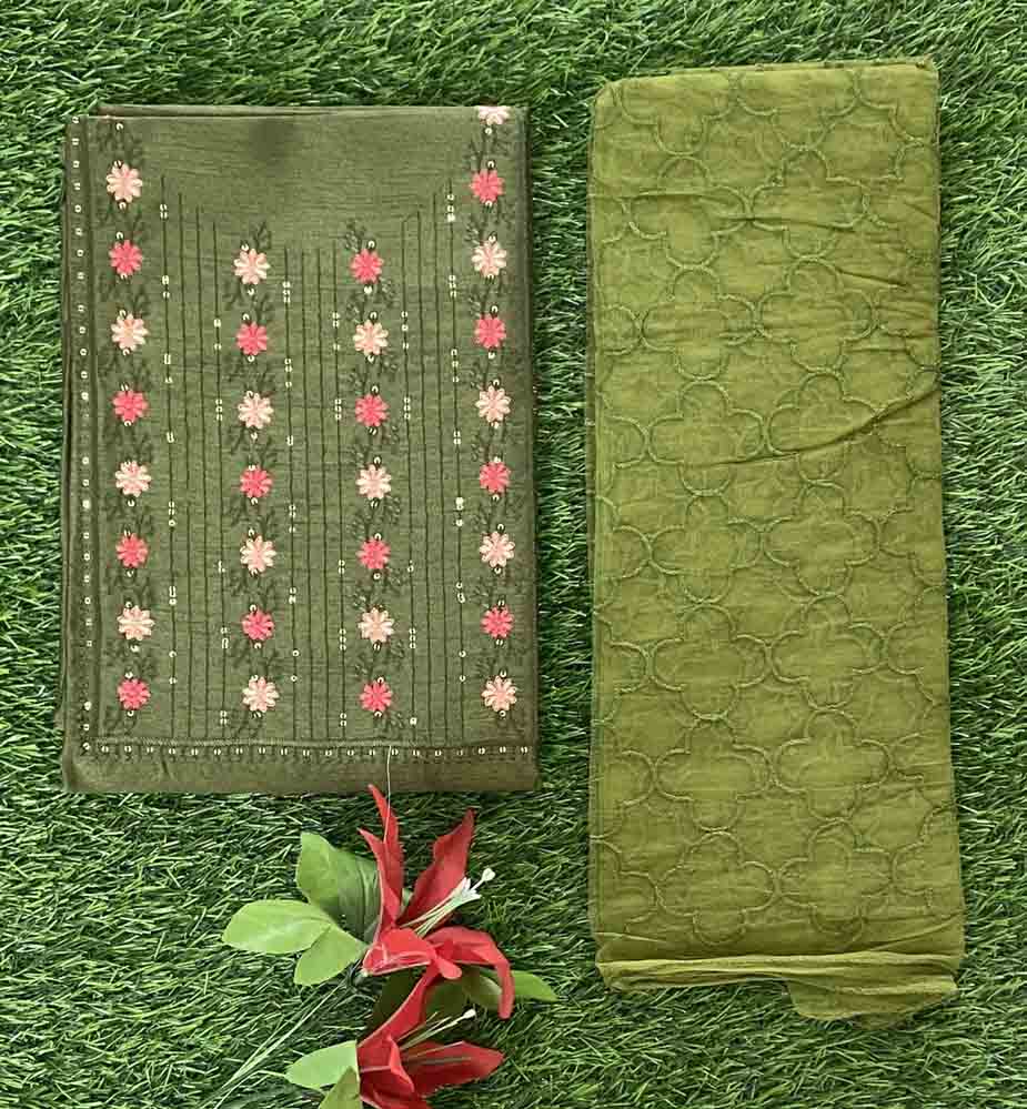 Daily Wear Semi Silk Churidar Materials Set DC699-04