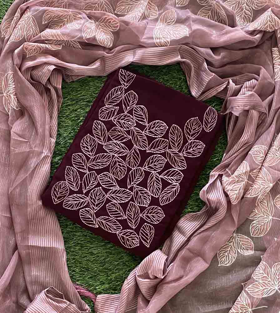 Embroidered Georgette Churidar Materials Set DC683-03