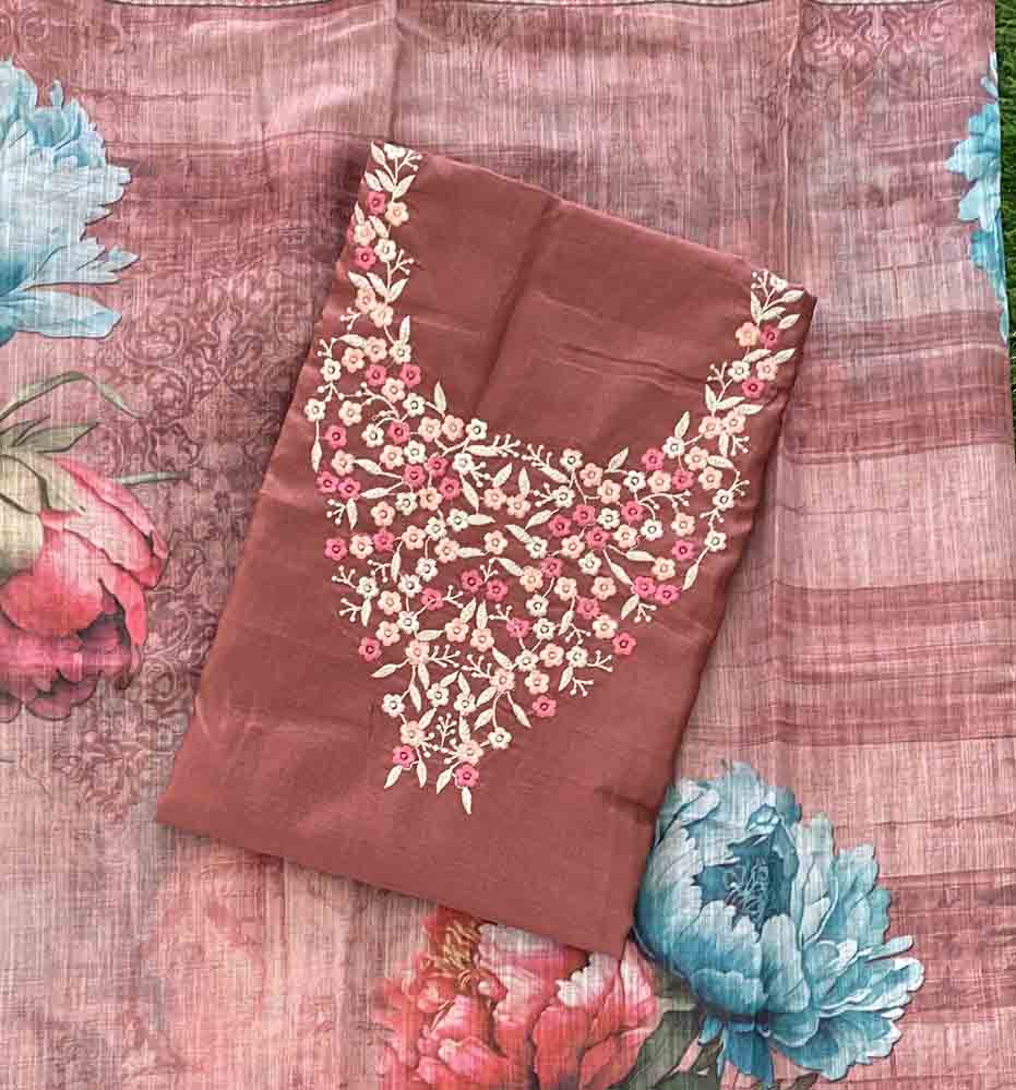 Daily Wear Semi Silk Churidar Materials Set (Unstitched) DC685-04