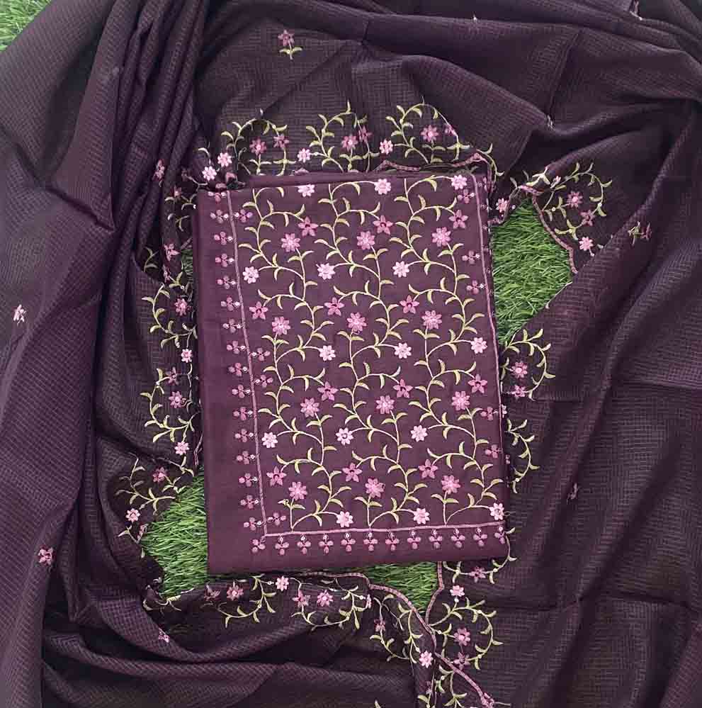 Daily Wear Semi Silk Churidar Materials Set (Unstitched) DC682-01