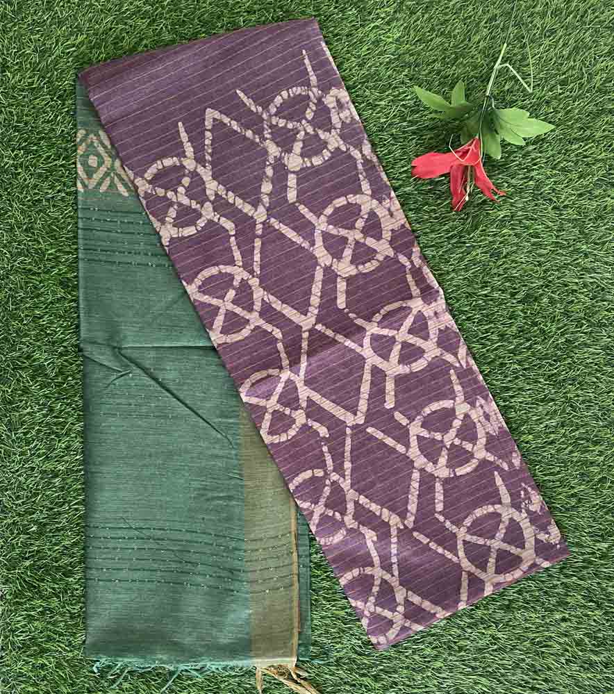 Batik Print Semi Tusser Saree DS762-06