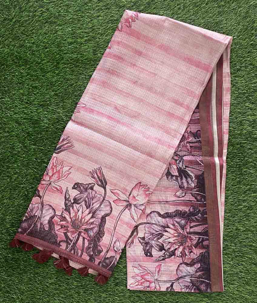 Kota Silk Sarees with Digital Floral Print DS745-05