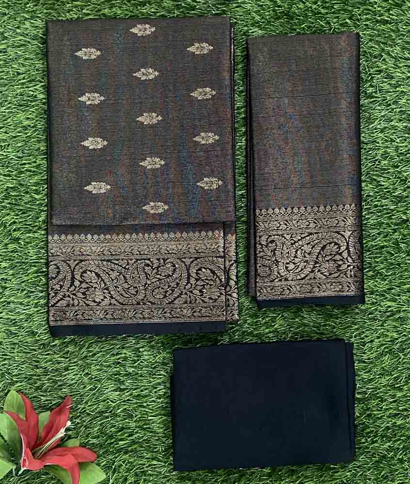 Banarasi Silk Churidar Materials Set (Unstitched) DC738-05