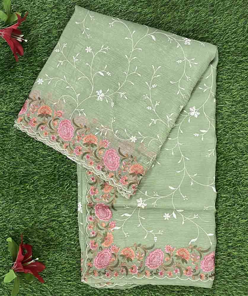 Beautiful Embroidered Party Wear Saree DS779-02