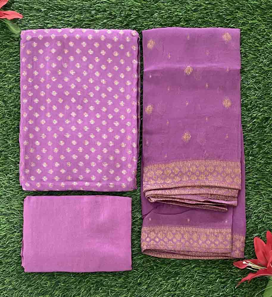 Georgette Banarasi Churidar Materials Set DC717-04