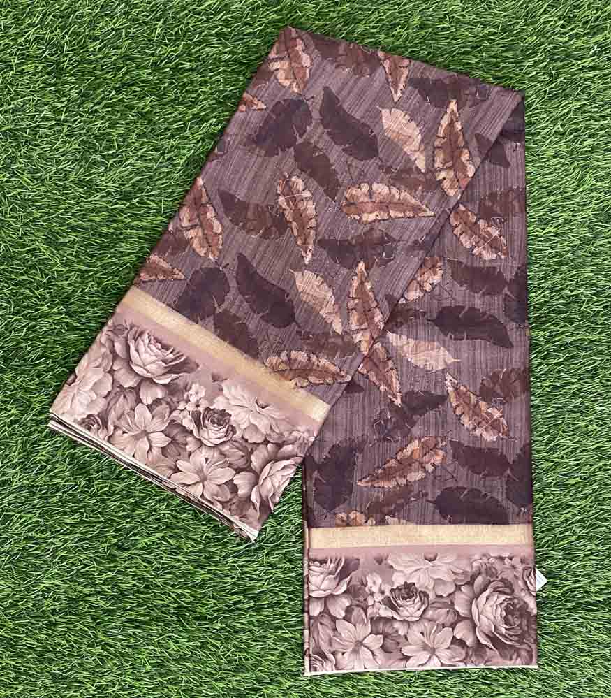 Digital Printed Semi Tusser Saree DS782-03