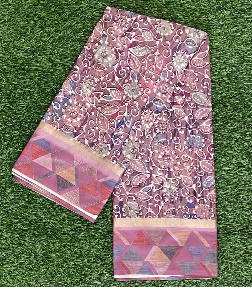 Digital Printed Semi Tusser Saree DS782-09