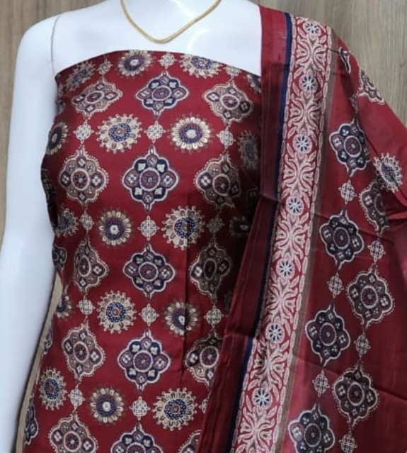 Semi Modal Silk Churidar Materials Set DC736-01
