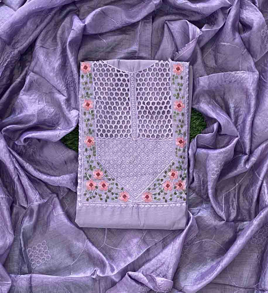 Daily Wear Semi Silk Churidar Materials Set (Unstitched) DC713-07