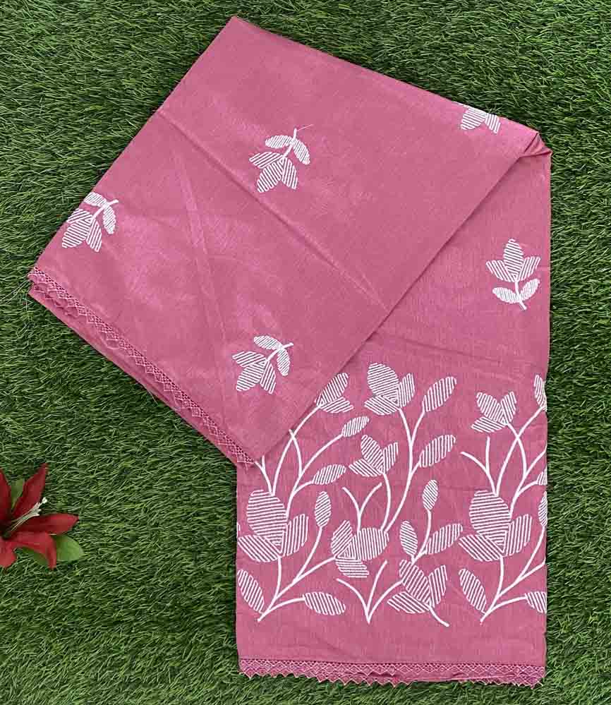 Semi Silk Saree with Beautiful Embroidery DS796-01