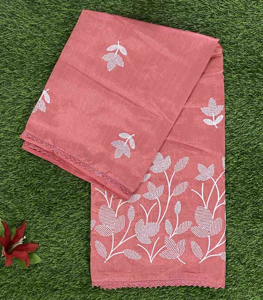 Semi Silk Saree with Beautiful Embroidery DS796-07