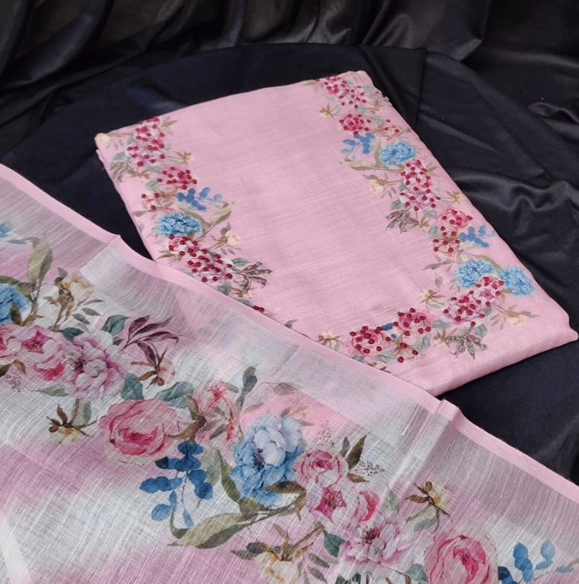 Beautiful Linen Churidar Materials Set (Unstitched) DC769-02