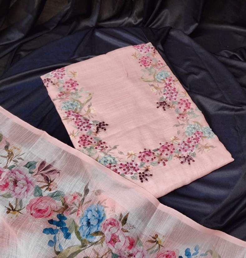 Beautiful Linen Churidar Materials Set (Unstitched) DC769-04