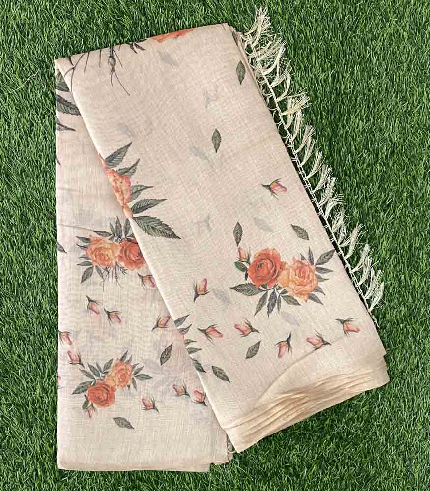 Floral Printed Tissue Silk Set Saree DS816-03