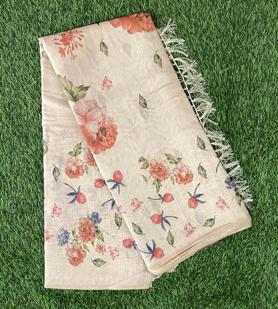 Floral Printed Tissue Silk Set Saree DS816-04