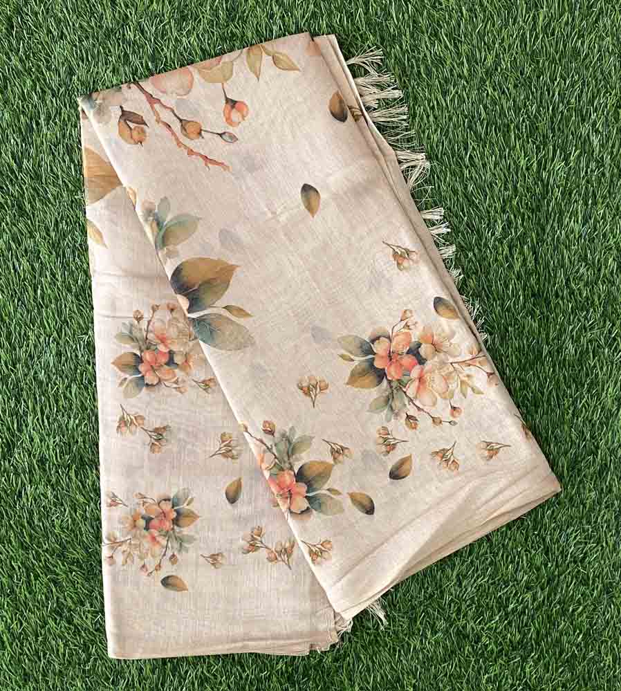 Floral Printed Tissue Silk Set Saree DS816-07