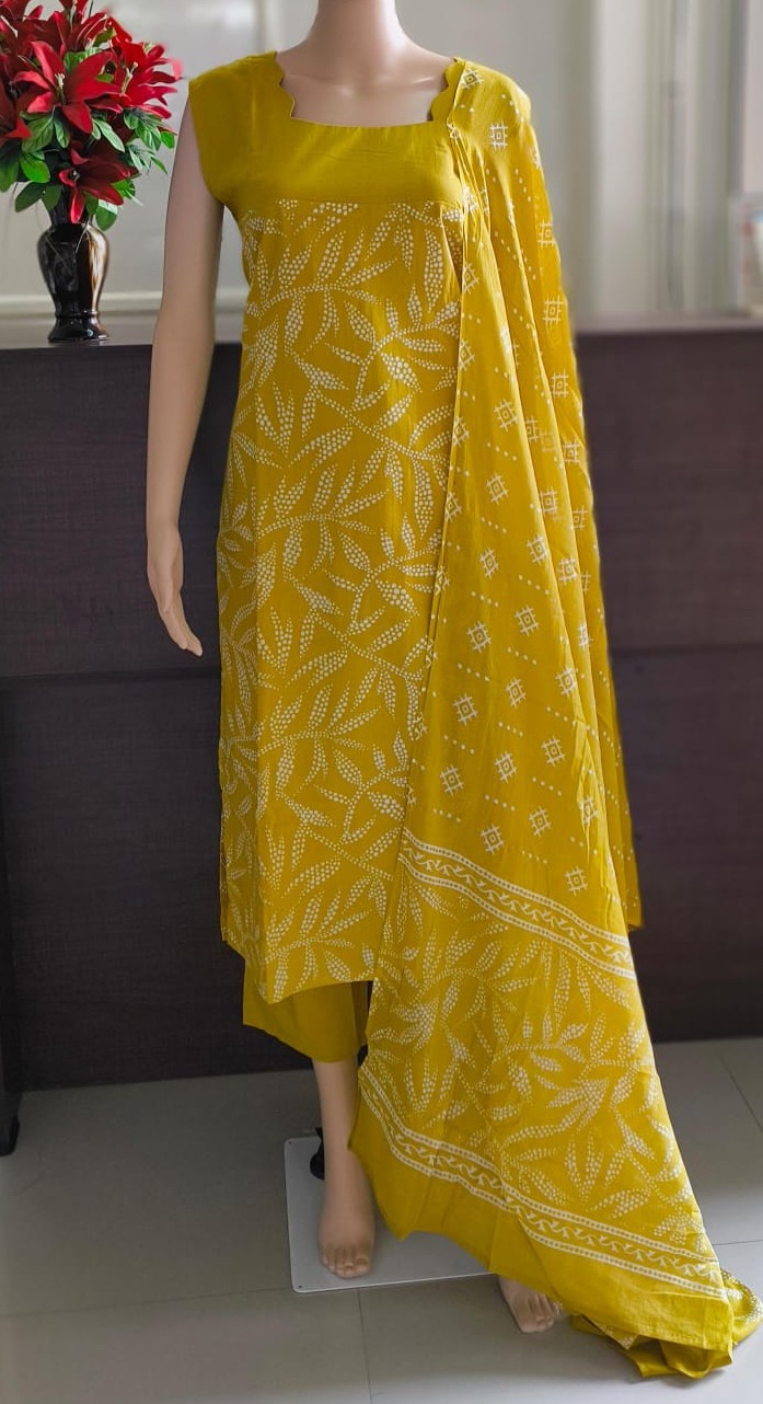 Ready-made Cotton Churidar Set (Cotton Kurti Set) DK41-03