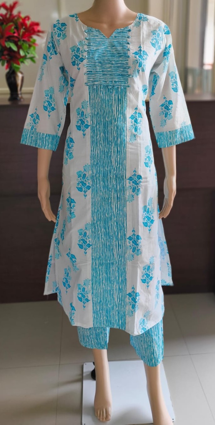 Ready-made Cotton Churidar Set (Cotton Kurti Set) DK41-06
