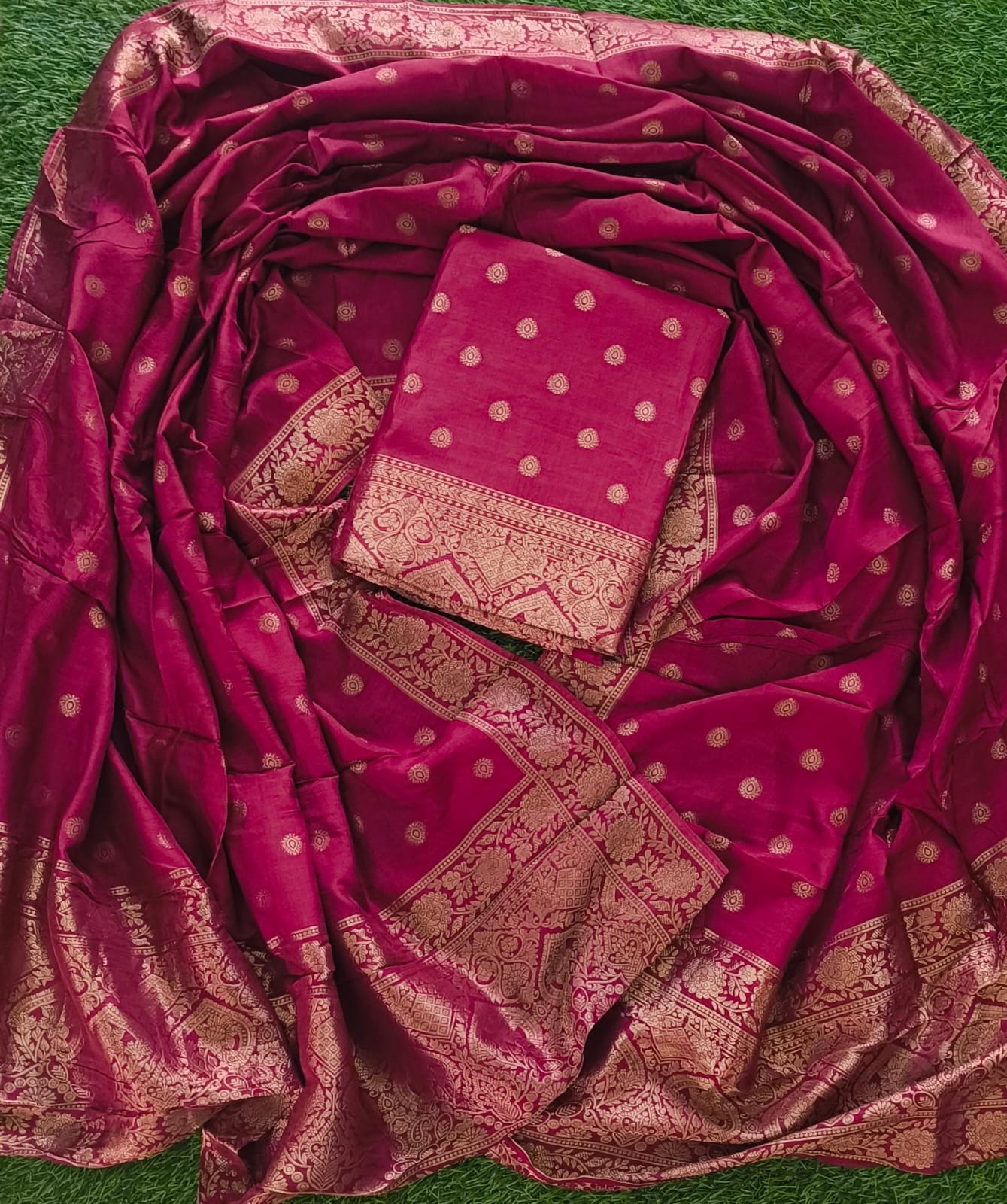 Premium Banarasi Silk Churidar Material Set DC831-05